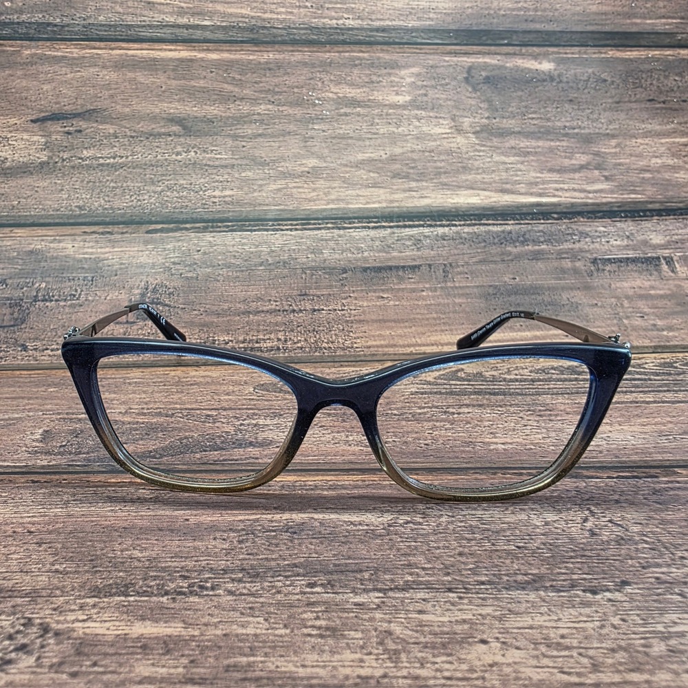 Coach HC6107 5489 Denim Taupe Glitter Gradient Cat Eye Eyeglass Frames 52-17-140